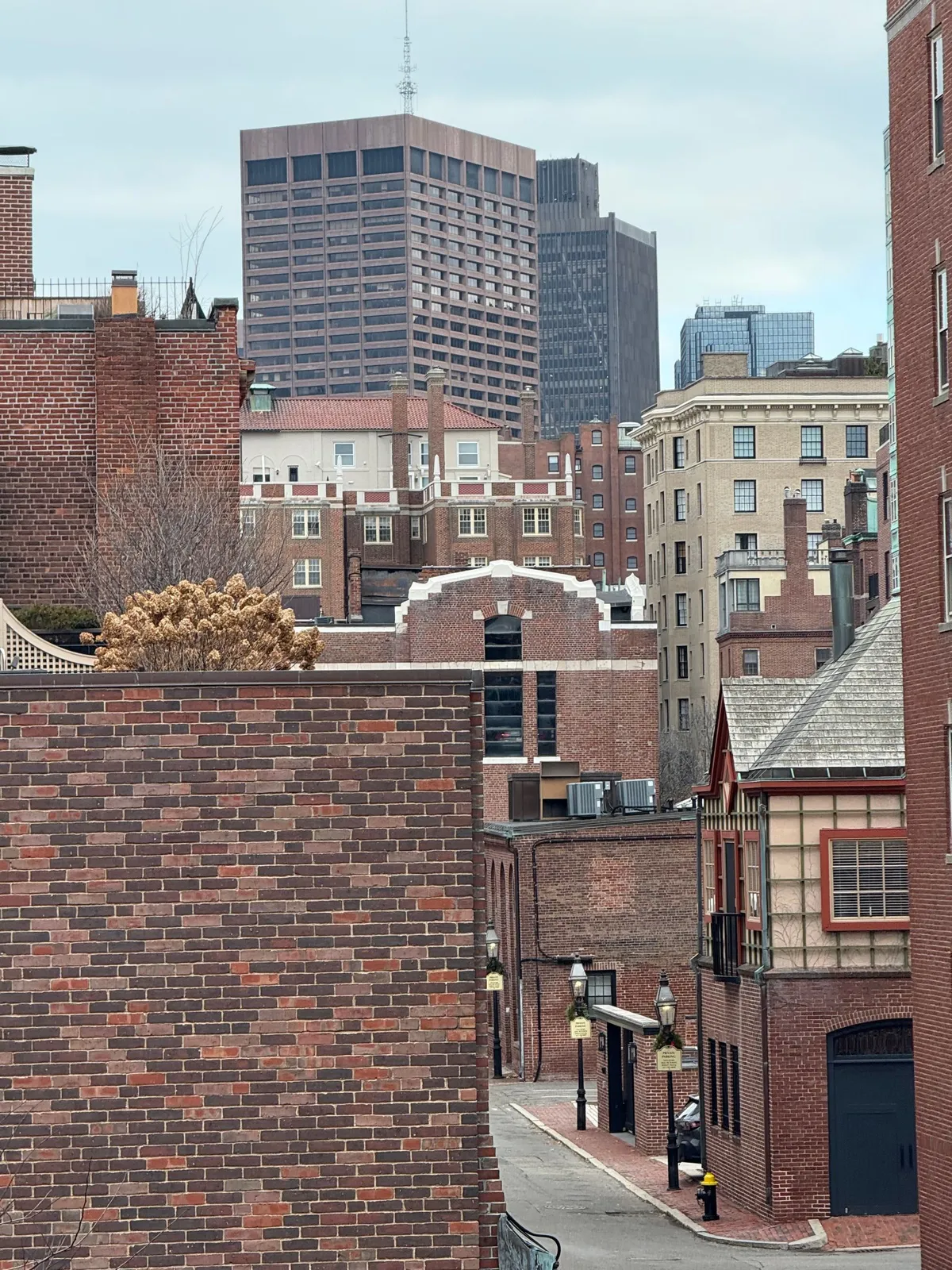 Historic brick buildings in Boston Back Bay