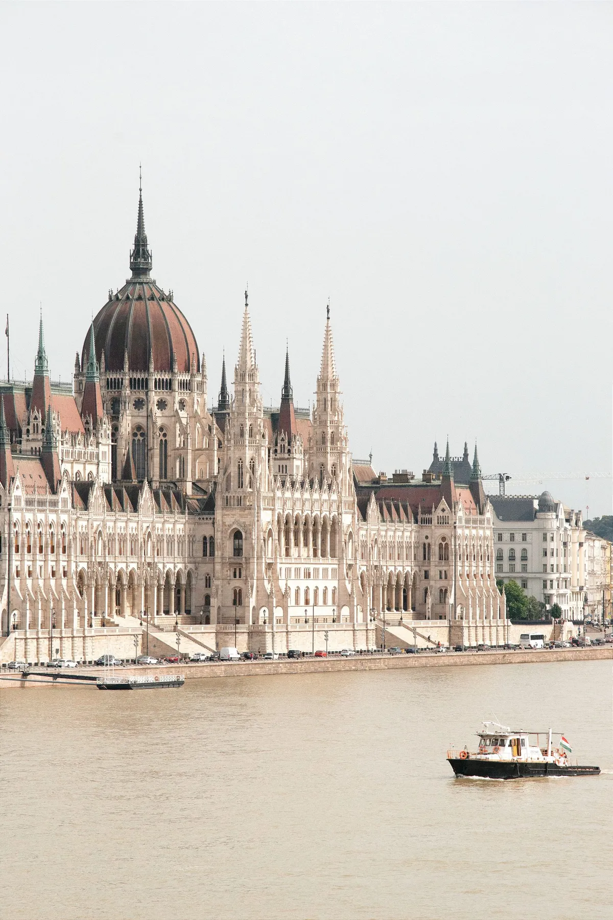 Hungarian Parliament beside the Danube in Budapest