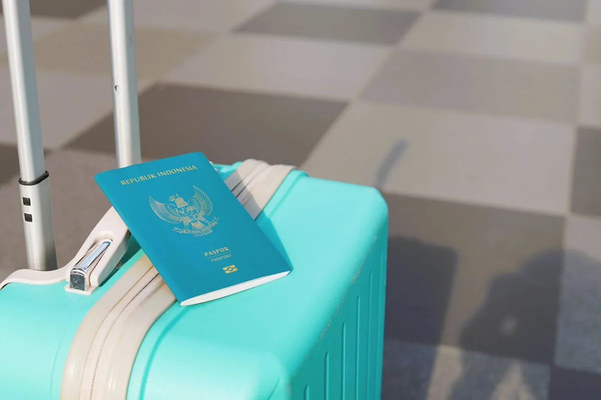 Small wheeled suitcase at an airport