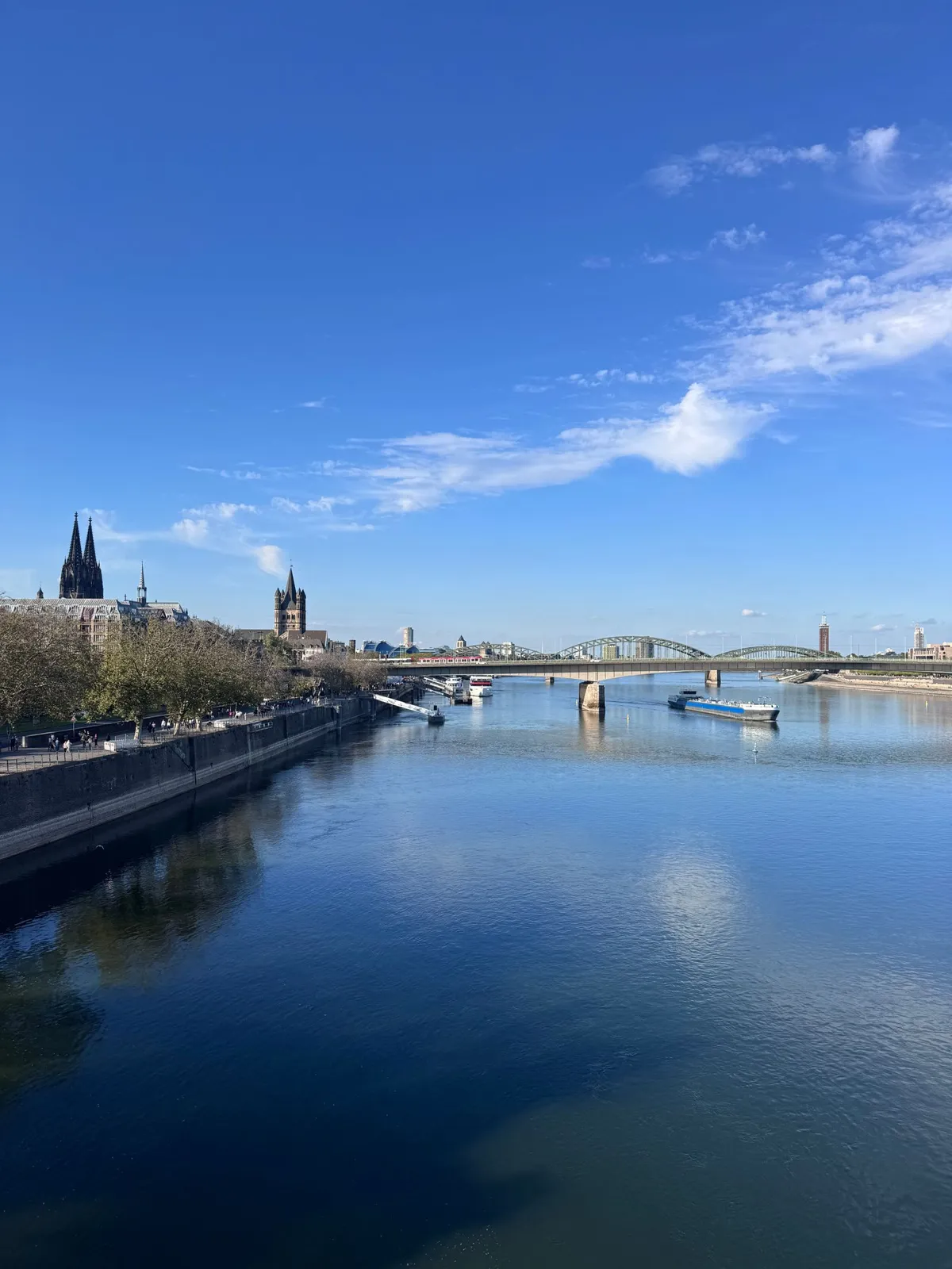 Cologne Cathedral and Hohenzollern Bridge over the Rhine