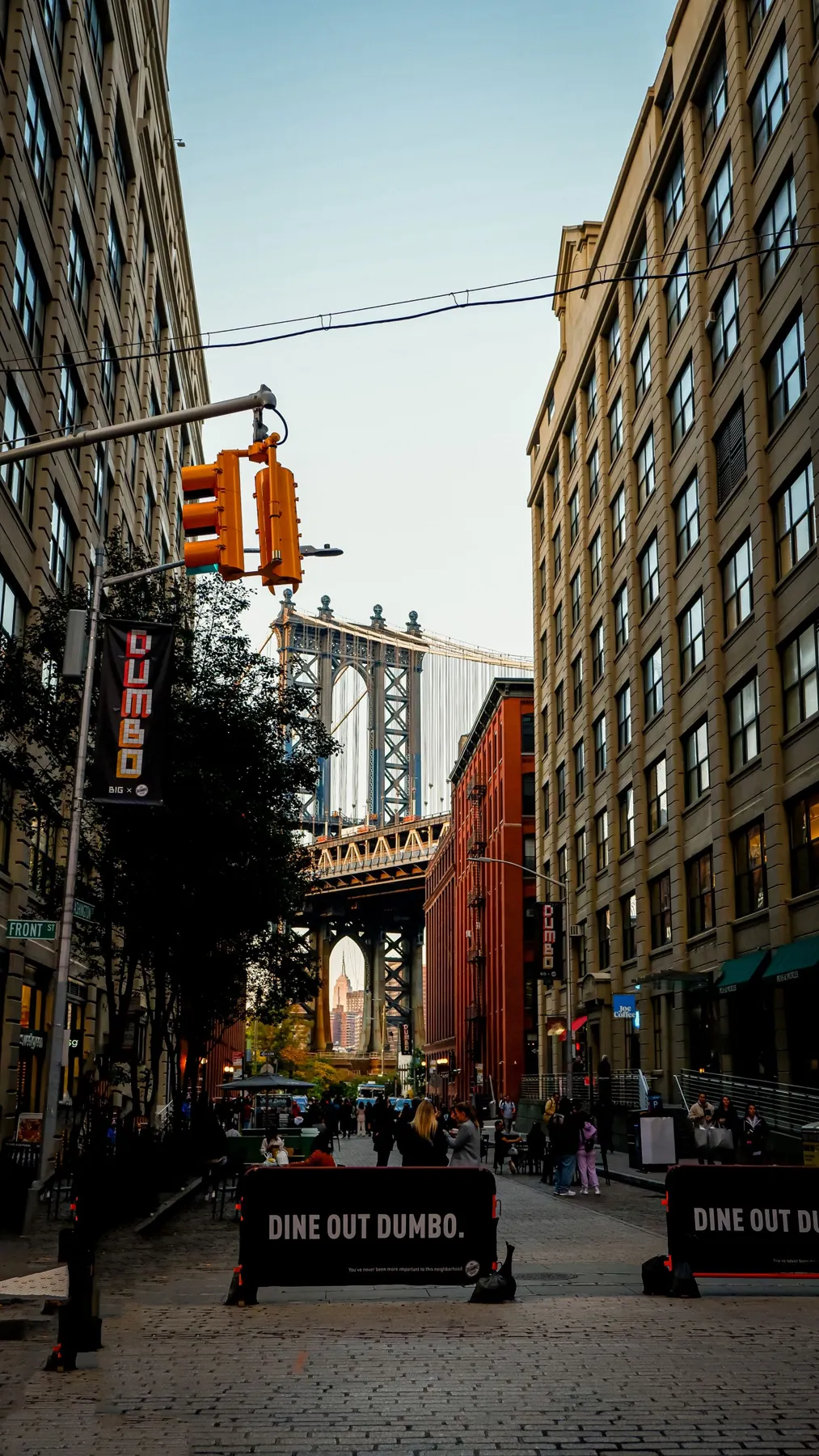 Manhattan Bridge seen from Washington Street in Brooklyn