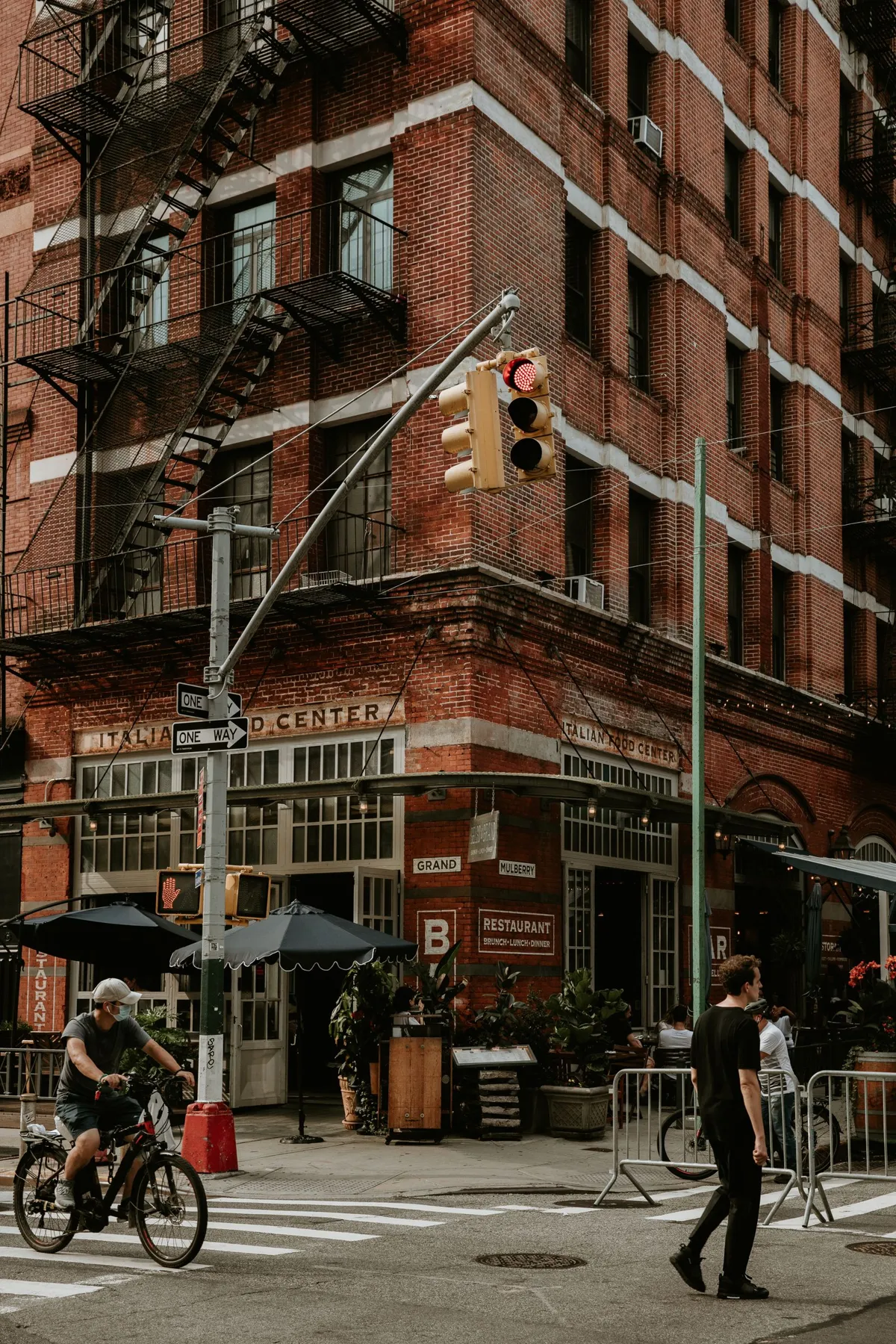 Street corner in Little Italy in New York City